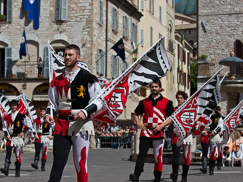 Sbandieratori di Assisi ad Assisi nel 2014