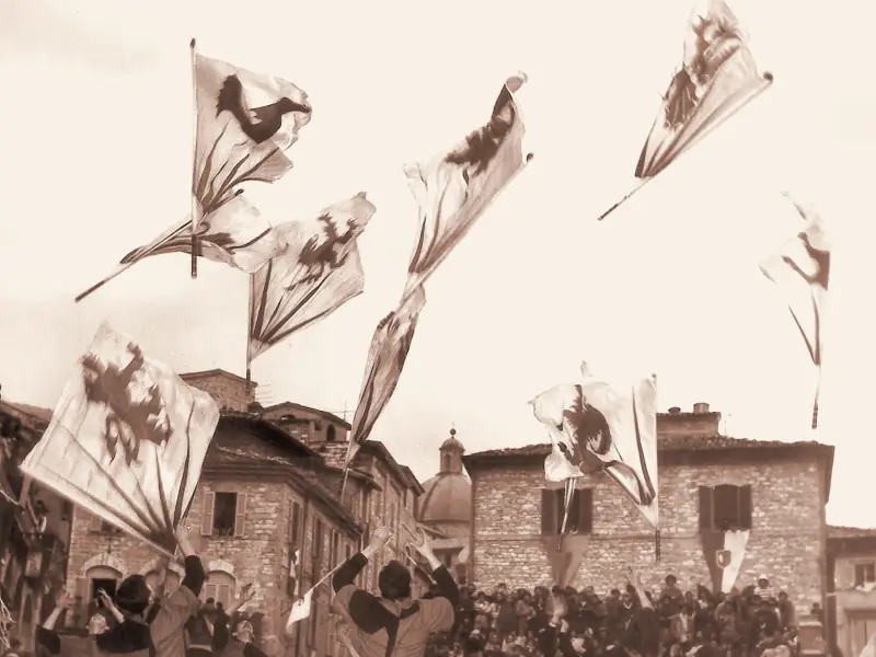 Sbandieratori di Assisi ad Assisi nel 1979