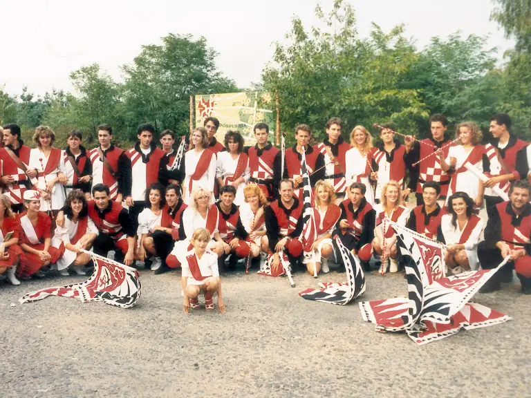 Sbandieratori di Assisi a Ungheria nel 1988