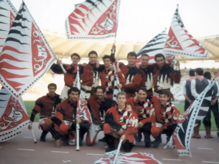 Sbandieratori di Assisi a Roma nel 1990